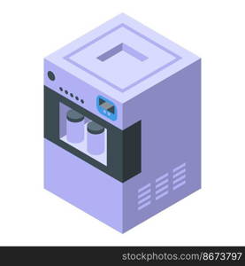 Force oxygen concentrator icon isometric vector. Home equipment. Medical health. Force oxygen concentrator icon isometric vector. Home equipment