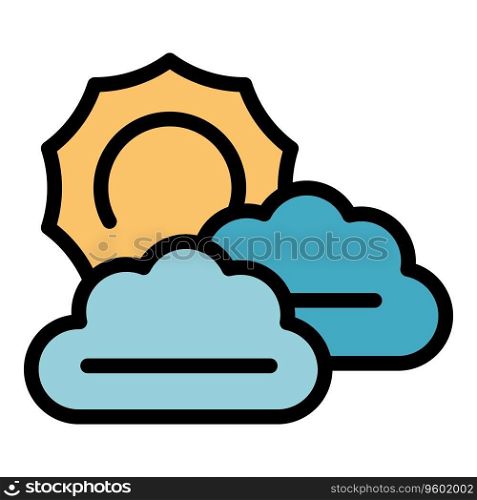 Forecast delight icon outline vector. Happy person. People fun color flat. Forecast delight icon vector flat