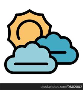 Forecast delight icon outline vector. Happy person. People fun color flat. Forecast delight icon vector flat