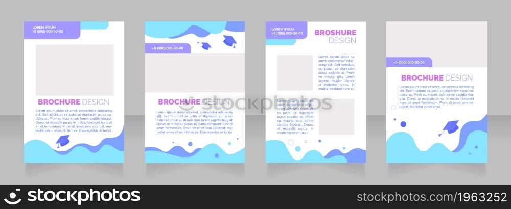 Foreign exchange program blank brochure layout design. Study abroad. Vertical poster template set with empty copy space for text. Premade corporate reports collection. Editable flyer paper pages. Foreign exchange program blank brochure layout design