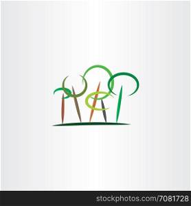 forest abstract vector icon