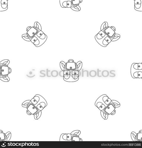 Forest backpack pattern seamless vector repeat geometric for any web design. Forest backpack pattern seamless vector