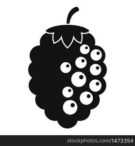 Forest blackberry icon. Simple illustration of forest blackberry vector icon for web design isolated on white background. Forest blackberry icon, simple style