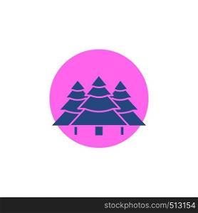 forest, camping, jungle, tree, pines Glyph Icon.. Vector EPS10 Abstract Template background