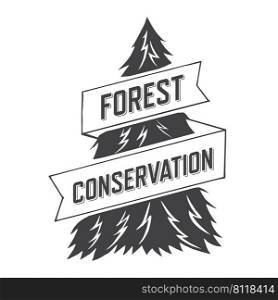 forest conservation. ribbon design