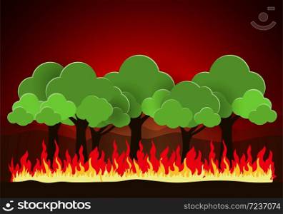 Forest fires vector, Wildfire