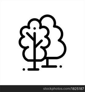 Forest Icon, Tree Icon, Nature Icon Vector Art Illustration
