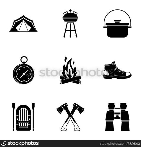 Forest icons set. Simple illustration of 9 forest vector icons for web. Forest icons set, simple style