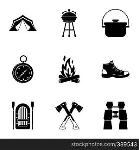 Forest icons set. Simple illustration of 9 forest vector icons for web. Forest icons set, simple style