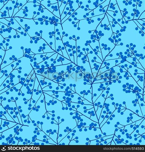 Forest inspiration vector pattern with rowan berry. Simple seamless stylish background for wedding, invitations, textile, wrapping paper. Forest inspiration vector pattern with rowan berry.