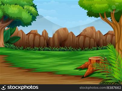 Forest landscape background in the daytime	