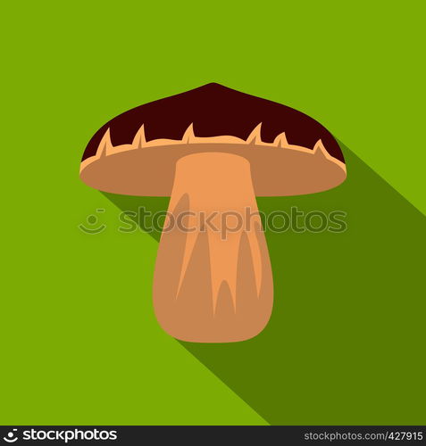 Forest mushroom icon. Flat illustration of forest mushroom vector icon for web. Forest mushroom icon, flat style