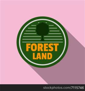 Forest new land logo. Flat illustration of forest new land vector logo for web design. Forest new land logo, flat style