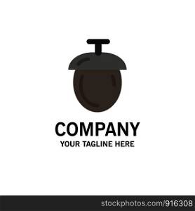 Forest, Nuts, Seeds Business Logo Template. Flat Color