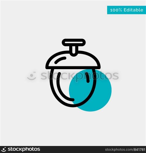 Forest, Nuts, Seeds turquoise highlight circle point Vector icon