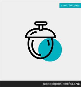 Forest, Nuts, Seeds turquoise highlight circle point Vector icon