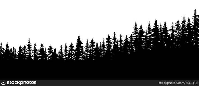 Forest silhouette. Nature landscape. Environment background. Flat abstract design. Vector illustration. Stock image. EPS 10.. Forest silhouette. Nature landscape. Environment background. Flat abstract design. Vector illustration. Stock image.
