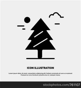 Forest, Tree, Weald, Canada solid Glyph Icon vector
