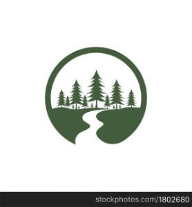 Forest Vector icon design illustration Template