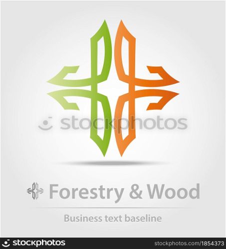 Forestry and wood business icon for creative design work. Forestry and wood business icon