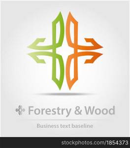 Forestry and wood business icon for creative design work. Forestry and wood business icon