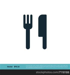 Fork and Knife Icon Vector Logo Template Illustration Design. Vector EPS 10.