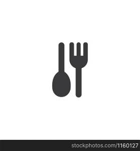 fork and spoon icon vector template