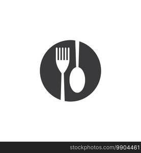 fork and spoon icon vector template