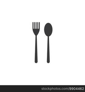 fork and spoon icon vector template