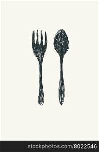 Fork and spoon illustration