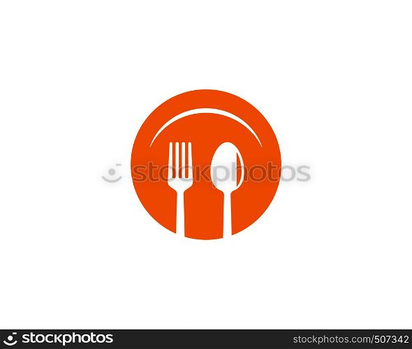 fork and spoon logo template