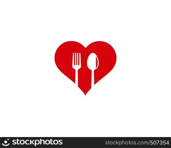 fork and spoon logo template