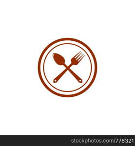 fork and spoon logo template vector icon illustration design