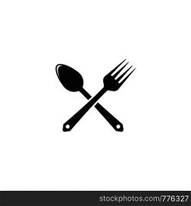 fork and spoon logo template vector icon illustration design