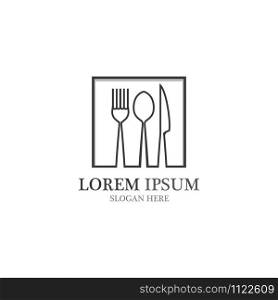 Fork and spoon logo vector