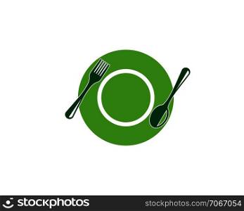 fork and spoon logo vector illustration template