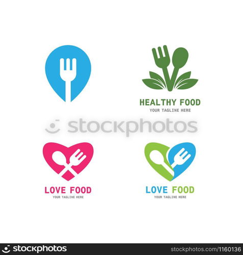 fork and spoon logo vector template