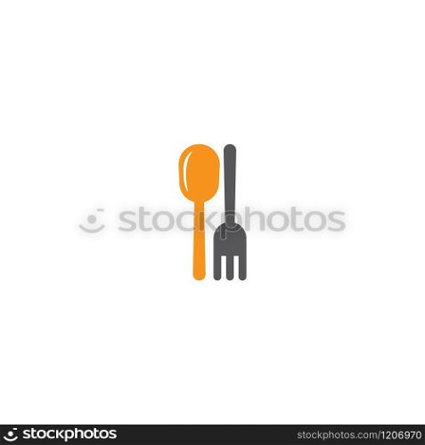 fork and spoon logo vector template