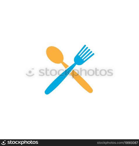 fork and spoon logo vector template