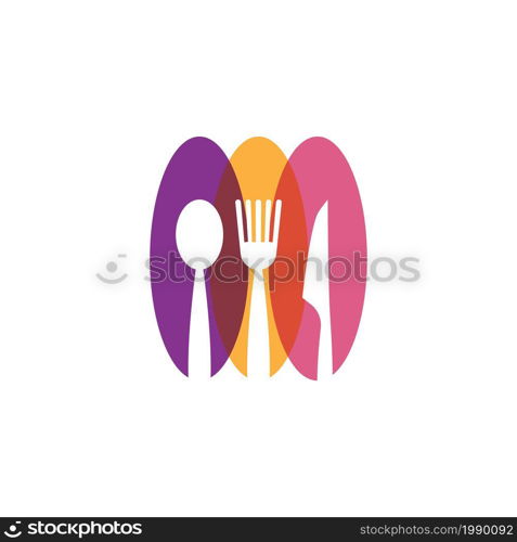 fork and spoon logo vector template