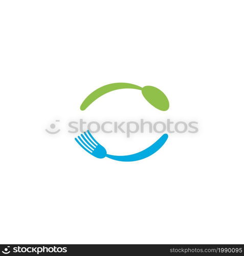 fork and spoon logo vector template