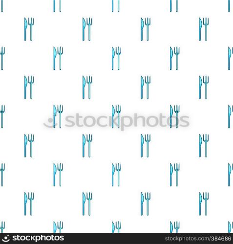 Fork and spoon pattern. Cartoon illustration of fork and spoon vector pattern for web. Fork and spoon pattern, cartoon style