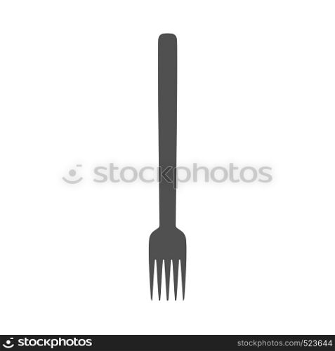 Fork equipment dishware tool vector object icon isolated food. Restaurant silverware top view