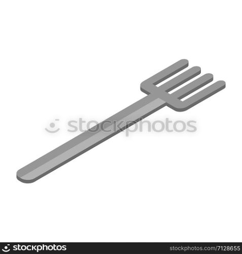 Fork icon. Isometric of fork vector icon for web design isolated on white background. Fork icon, isometric style