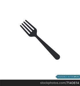 Fork Icon Vector Template Illustration Design