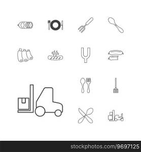 Fork icons Royalty Free Vector Image