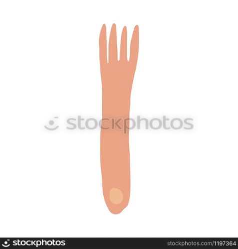 Fork in doodle style isolated on white background. Simple vector illustration. Fork in doodle style isolated on white background. Simple illustration