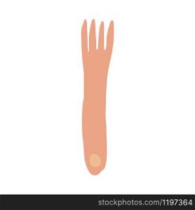 Fork in doodle style isolated on white background. Simple vector illustration. Fork in doodle style isolated on white background. Simple illustration
