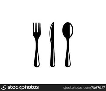 fork,knife logo vector illustration template