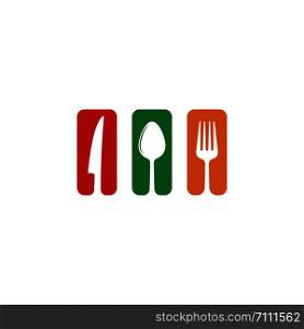 fork knife spoon for restaurant and food logo template vector icon illustration design
